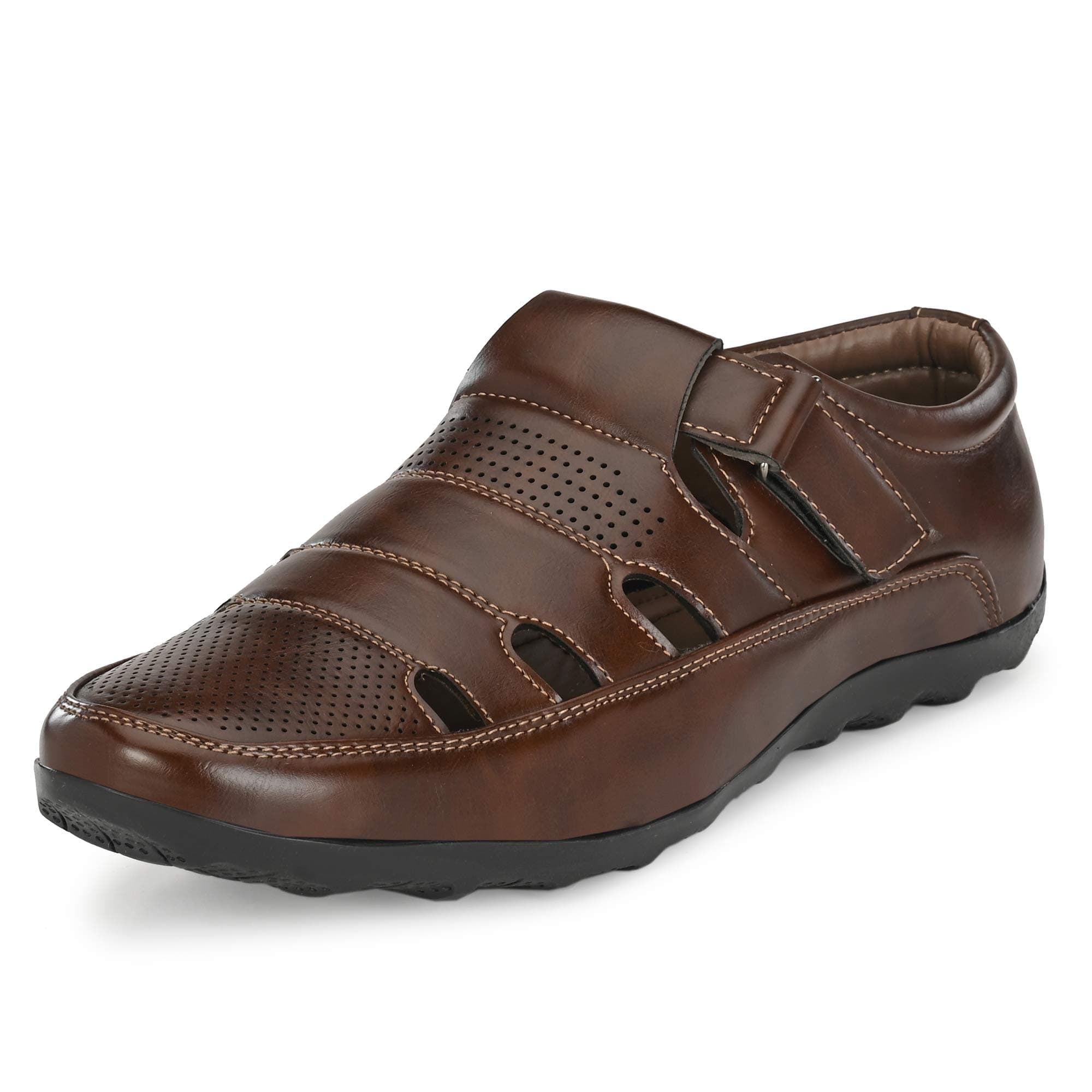 Centrino Men’s Sandals for Man | Stylish Fisherman Sandals with Cushioned Insole, Hook & Loop Strap, Comfortable Walking & Travel Sandal (2340)