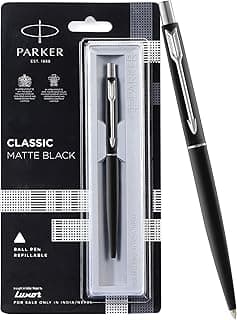 Parker Classic Matte Black CT Ball Pen, 1 Count (Pack of 1) (9000013840)