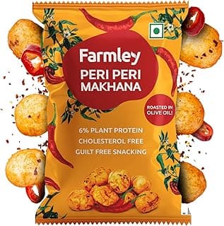 Farmley Peri Peri Makhana | Roasted In Olive Oil | Healthy & Crunchy Snack | 20 g Pack (Pack of 1)
