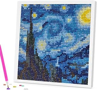 PATPAT DIY Diamond Painting Art Kit for Kids 7 inches Cute Melody Diamond Painting with Wooden Frame DIY Diamond Painting Desk Decoration Art Craft Gift for Kids