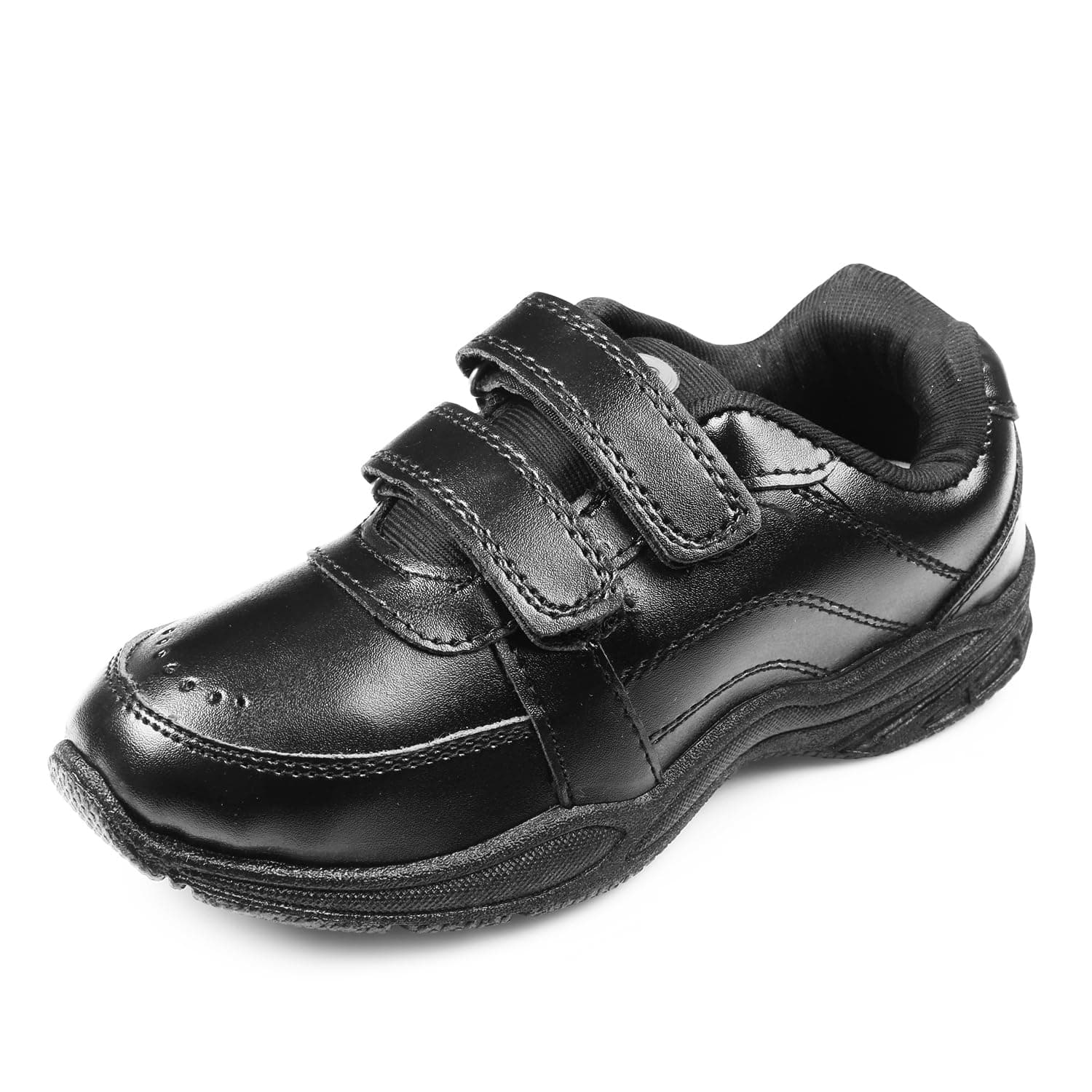 DOCTOR EXTRA SOFT Unisex-Child/Kids Black & White Kids Shoes with Memory Foam Cushion & Anti-Bacterial Technology| Ideal for School,Formal,Casual,Uniform,Running| Comfort & Durable Boys & Girls D-3001