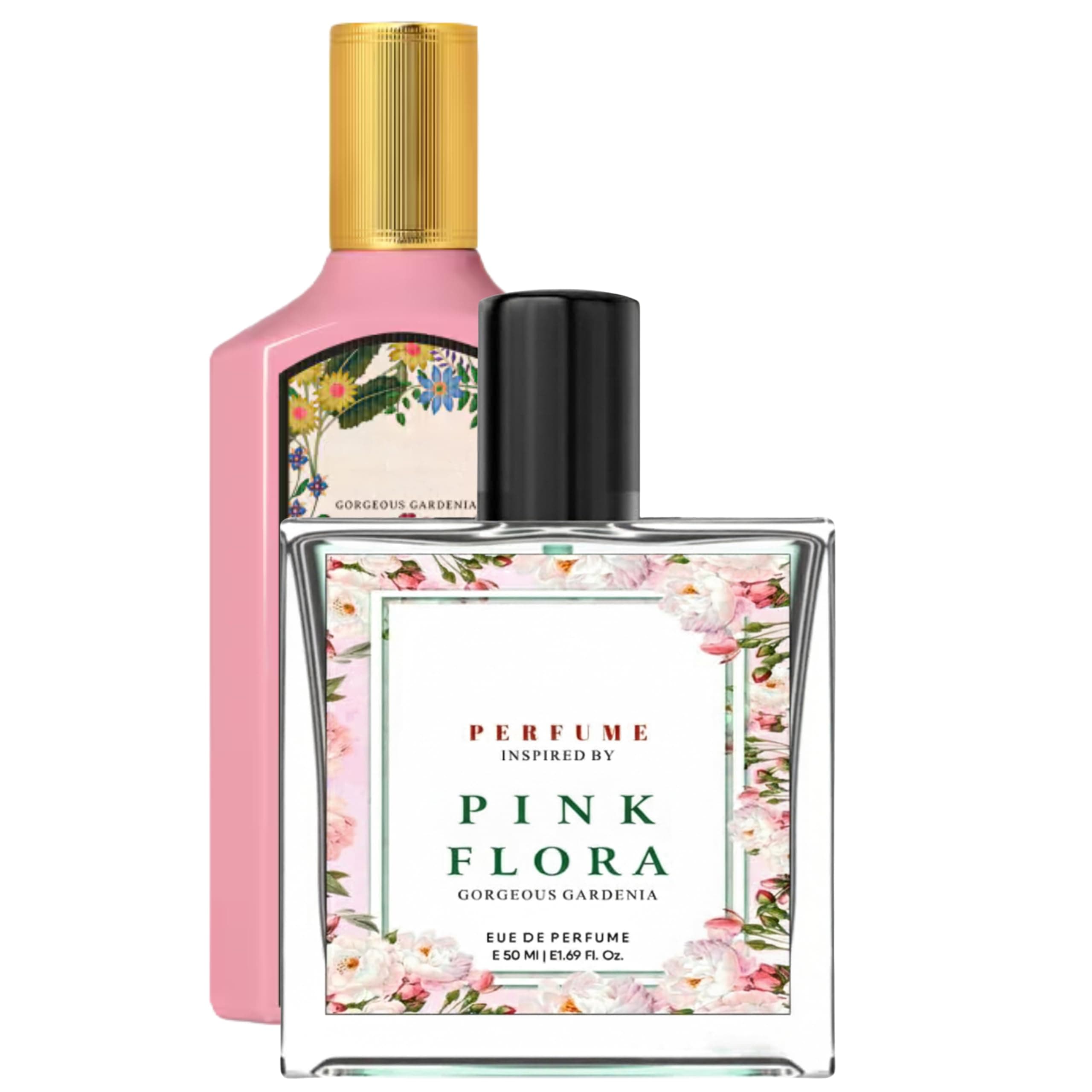 IDITRI EXPORT Pink Flora Eau De Parfum 50ml | Inspired by Gorgeous Gardenia | Long Lasting Gardenia Floral Perfume Spray | Sweet Fresh Scent | Unisex | For Men & Women (50ML, PINK FLORA)
