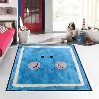 Rug & Carpet Smily Square Handmade for Play | Baby Multifunction Mat for Toddler & Kids Play Room Home Decor/Nursery Kids Room, 3 x 3 ft