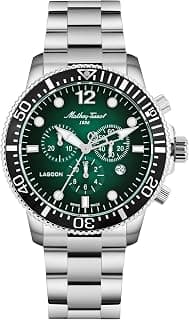 Mathey-Tissot Stainless Steel Analog Green Dial Men Watch-H123Chav, Silver Band