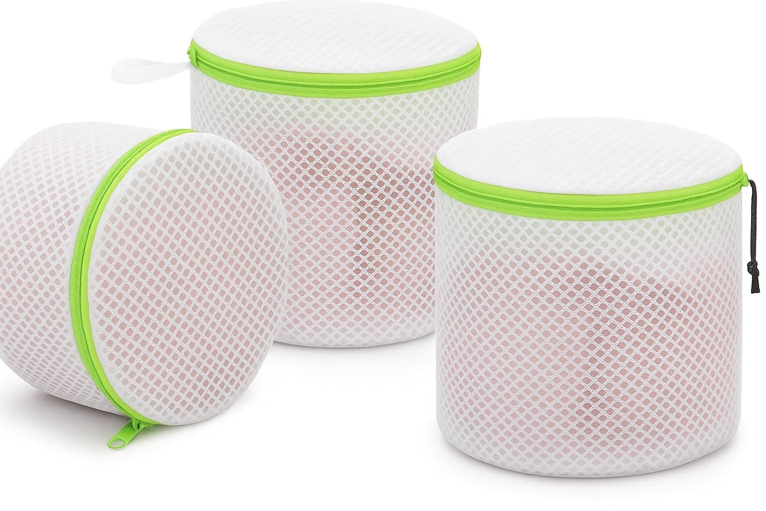 "COSMIIC GREENS" 3 Pcs Cylinder Shape Bra Wash Bag for Washing Machine Women Lingerie Bags for Washing Lingerie, Underwear, Delicates (3 CYLINDRICAL BRA WASHING BAGS)