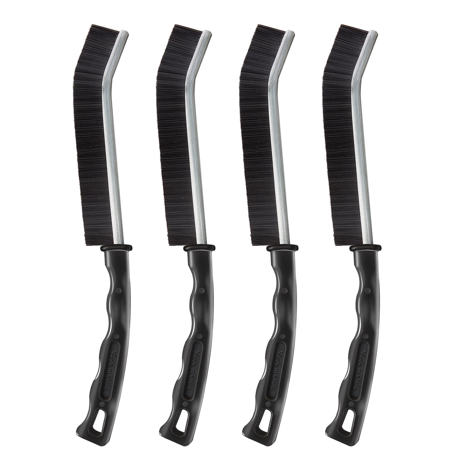 WDRIGE 4Pcs Crevice Cleaning Brushes for Household Use, Grout Cleaner Brush, Hard Bristle Groove, Gap Cleaning Tool, Suitable for Kitchen, Bathroom and Other Areas Usually Difficult to Reach