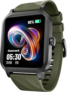 Fastrack Fastrack FS1 Smart Watch, 1.83'' UltraVU Display, Working Crown,SingleSync BT Calling, Fast Charge, 110+ Sports Mode, 200+ WatchFaces, IP68 Smartwatch, All-Round Health Tracking, Upto 5 Days Battery