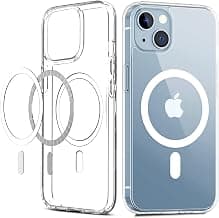 CEDO Magfit Backcover for iPhone 13/14 | Mag-Safe Wireless Charging | Designed with Magnetic Lock Shockproof Phone Bumper Transparent Back Case Cover (Transparent)