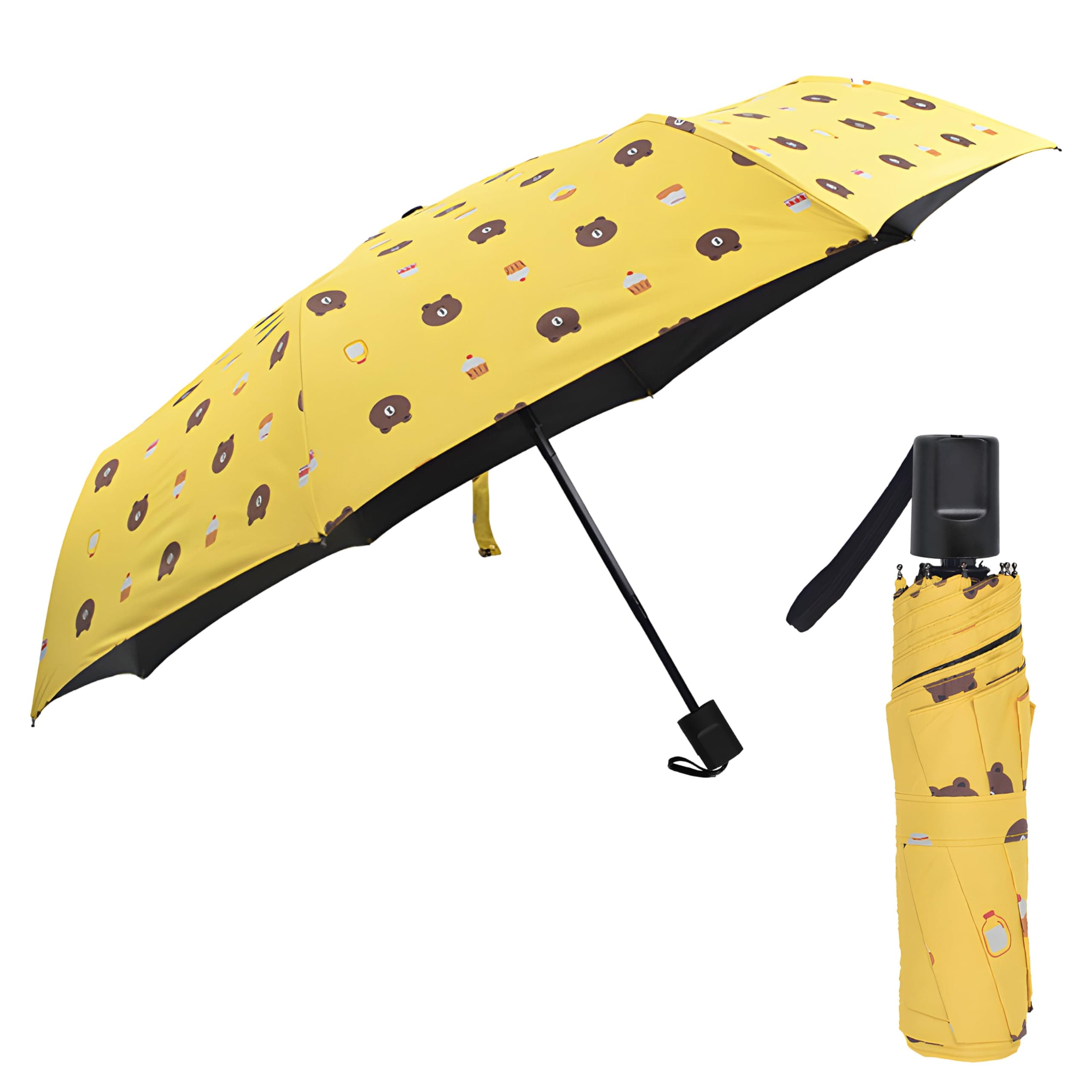 Kraptick Printed Travel Umbrella, Umbrella for Rain, UV Umbrella Wind Proof Umbrella, Water-Proof Umbrella for Men/Women/Boys/Girls/Kids