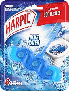 Harpic 35 gm - Atlantic Burst, Power Fresh 6 Toilet Cleaner Rim Block | Toilet flush cleaner blocks