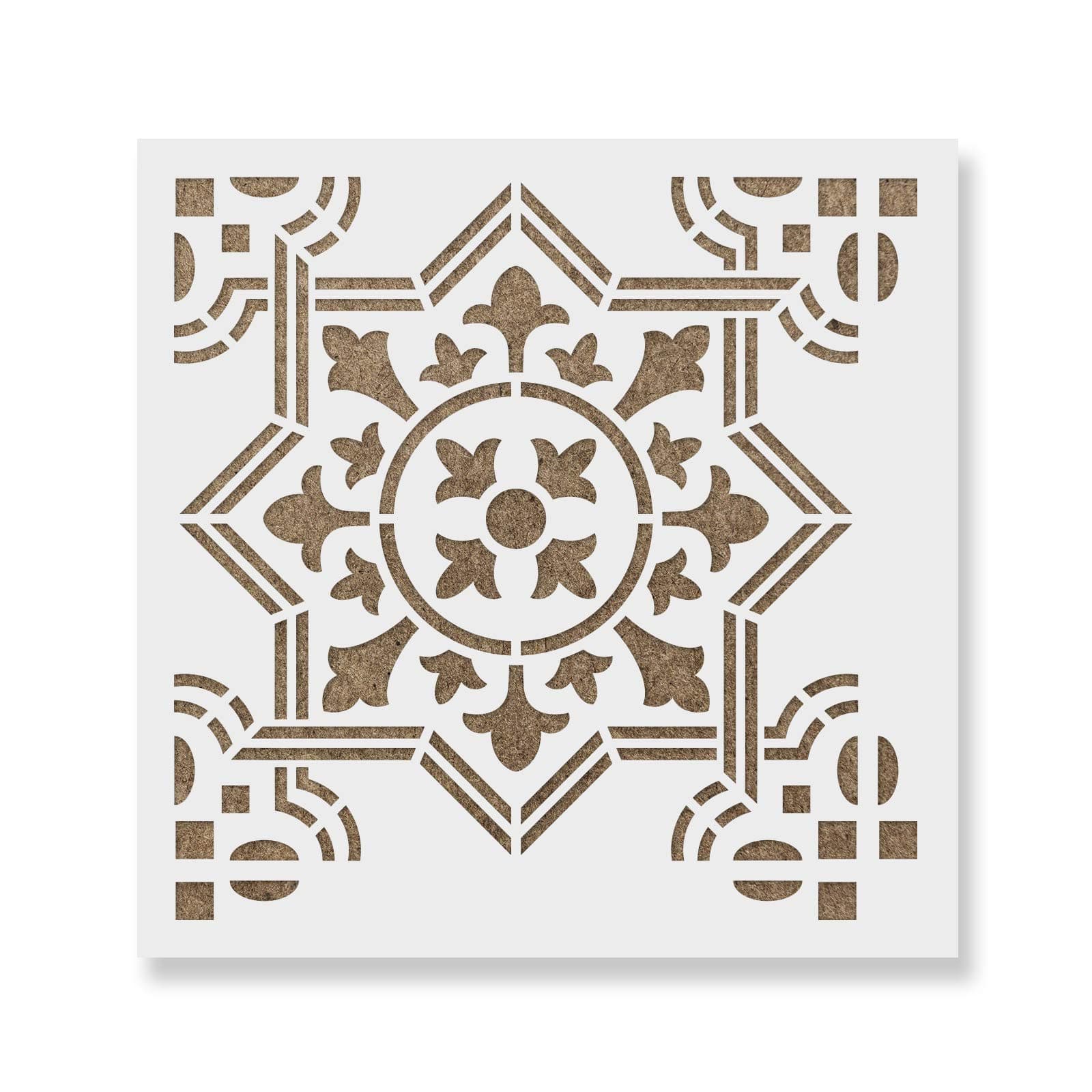 Leelo Tile Stencil - Floor Stencil, Tile Paint Stencil, Large Floor Stencil, Stencil Linoleum, Floor Tile Stencil