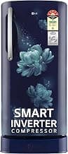 LG 201 L 5 Star Inverter Direct-Cool Single Door Refrigerator (GL-D211HBCZ, Blue Charm, Base stand with drawer)