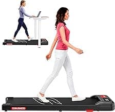 Sparnod Fitness STH-3002 Walking Pad Treadmill for Home Use | Compact, Ultra-Slim, Ready to Use | Shock Absorption | LED Display | 2% Manual Incline | 100 Kg Capacity