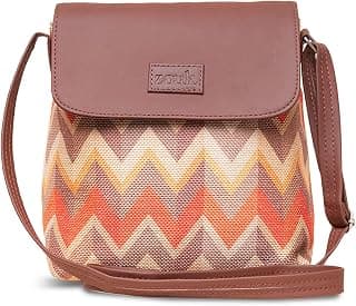 ZOUK Flap Sling Bag | Crossbody Bags for Women | Women's Handbags | Stylish | Vegan Leather Evening Bag | Travel & Office Use | Purse and Wallet | Tidal Wave Print