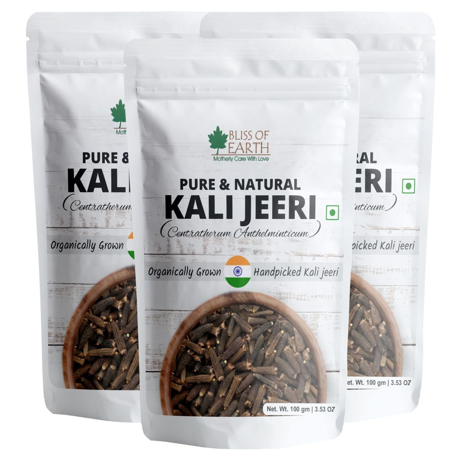 Bliss of Earth 3x100gm Kali Jeeri, Bitter Cumin, Kadwa Jeera, Black Cumin Fresh & Organic Good for Health