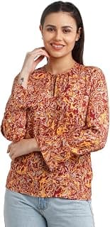 Zink London Women's Multi-Colored Printed Regular Top