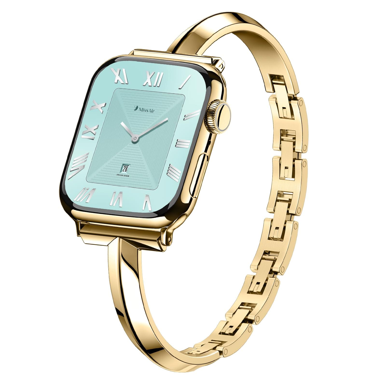 Missair Thin Band Compatible with Apple Watch 38mm 40mm 41mm 42mm 44mm 45mm 46mm 49mm for Women, Slim Bracelet Designer Dressy Stainless Steel Metal Strap for iWatch Series 11 10 9 8 7 6 5 4 SE Ultra