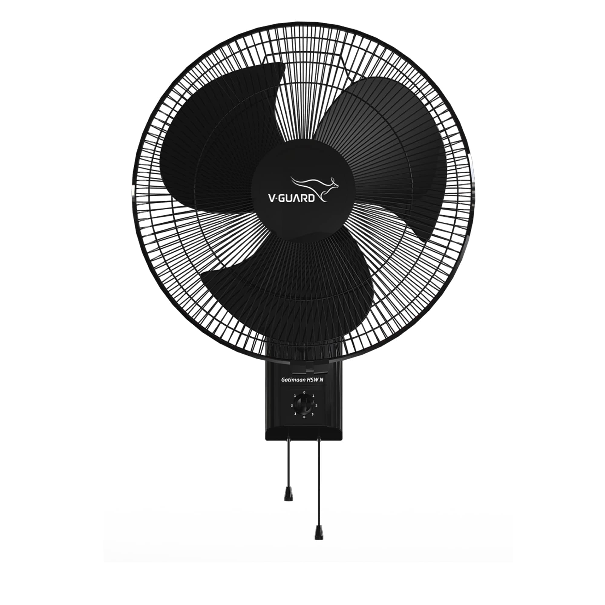 V-Guard Gatimaan Pro HSW N 400 mm Wall Fan|2100 RPM Copper Motor|Black | High Speed Wall Fan for Home|3 Speed Controls|100% Copper Motor|Corrosion-Resistant Metal Grill|ABS Body|2-Year Warranty