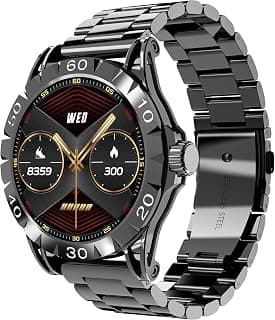 boAt Boat Enigma Orion Men's Luxury Smart Watch Enigma Orion w/ 1.39”(3.53 cm) HD Display, Functional Crown, BT Calling, Metal Body, Activity Tracker, 7 Days Battery, Watch for man (Metal Black)