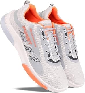 Generic Running Shoes for Men Sneakers for Men (Color- White & Orange) Size-10(32) G