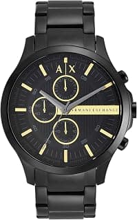 Armani Exchange Armani Exchange Mens Hampton Stainless Steel Chronograph Watch - AX2164 (Black_Free Size)