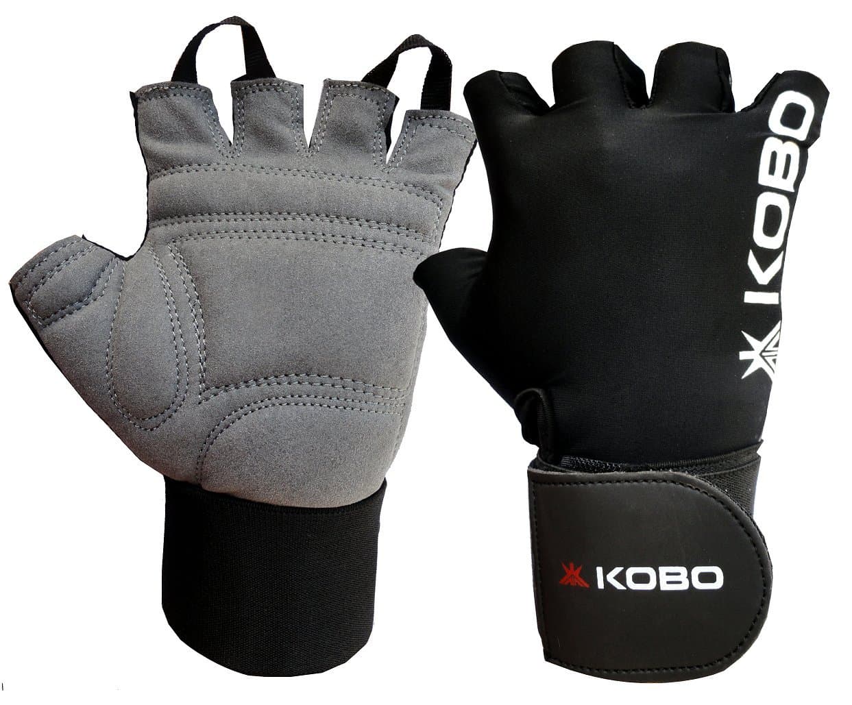 Kobo WTG-09 Gym Gloves with Wrist Support (Black)