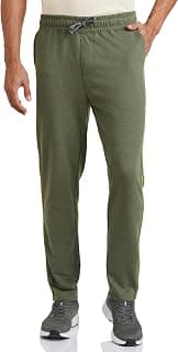 Amazon Brand - Symbol Men's Cotton Rich Strechable Knit Terry Track Pants - Regular Fit