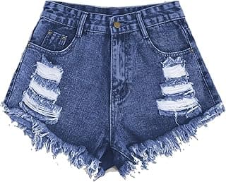 Aahwan Women's & Girls Grey Solid Raw Hem Ripped Denim Shorts