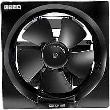 USHA Crisp Air 200mm Sweep size, 300mm Duct Size Exhaust Fan (Black)