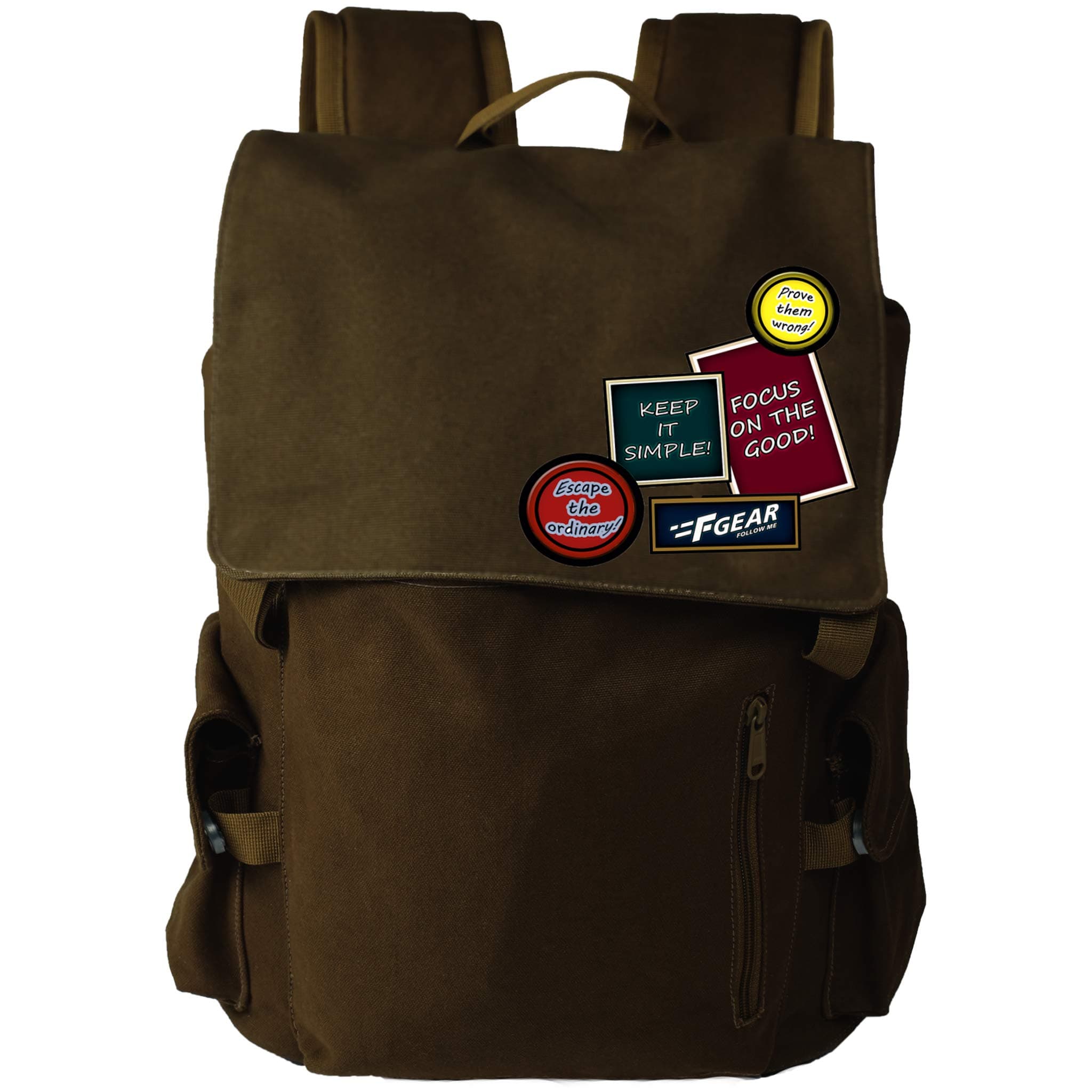 F Gear Milestone Casual 20L Laptop Backpack | Premium Canvas Fabric | 1 Compartment & 4 Pockets | Durable, Water-Resistant & Stylish Laptop Bag, For College, Office & Travel | Fits Upto 16 Inch Laptop