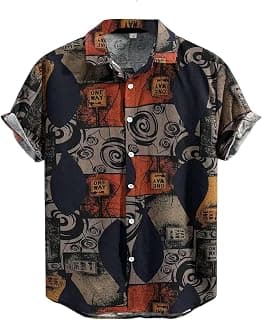 IndoPrimo Casual Shirt for Men || Shirt for Men || Men Poly Cotton Stylish Shirt || Men Printed Shirt || Men Shirt Half Sleeve - Prime