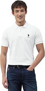 U.S. POLO ASSN. Solid Regular Fit Polo T Shirts for Men - Breathable & Comfortable, Half Sleeves Mens Tshirt