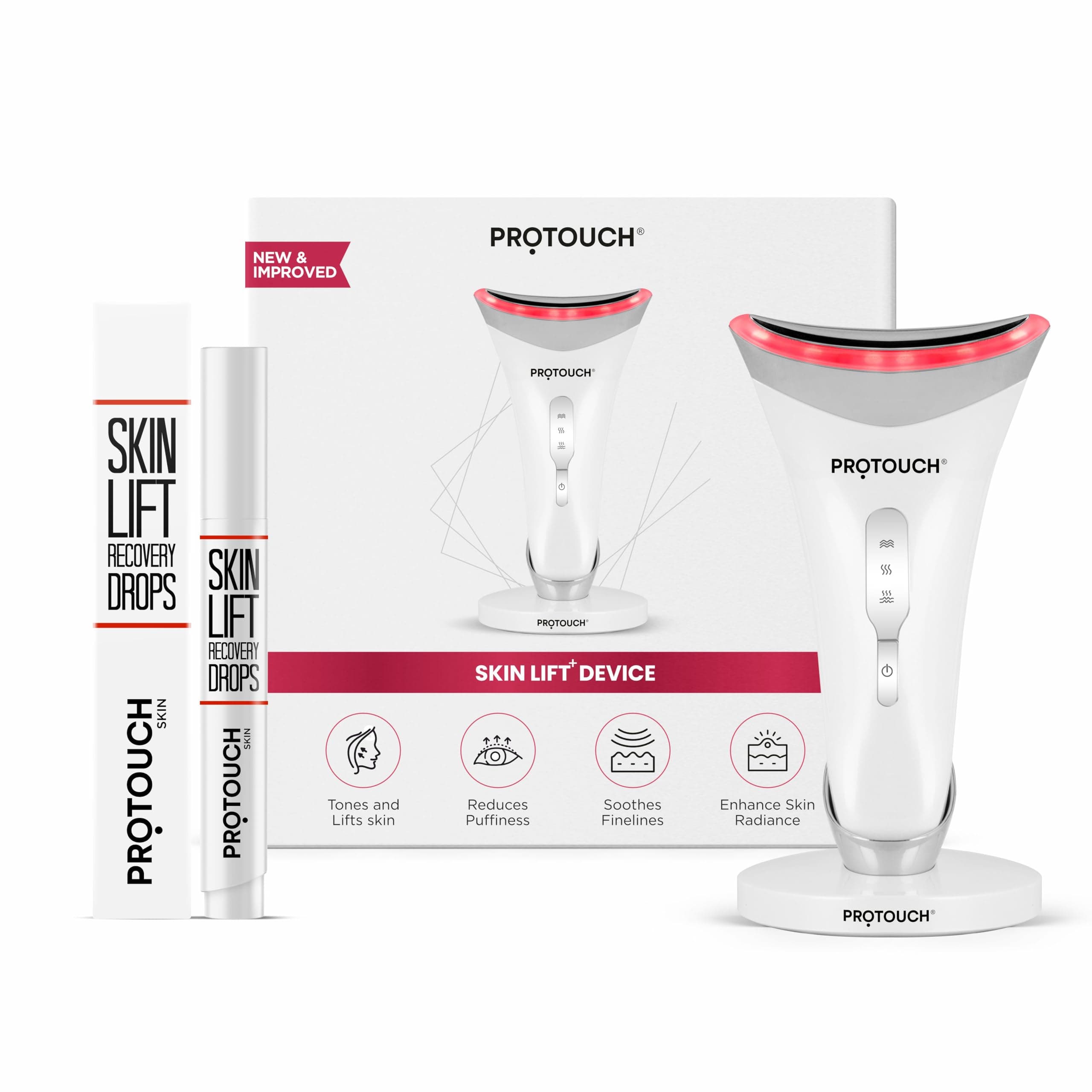 PROTOUCH Skin Lift Combo | lift Device & Recovery Drops | Anti ageing, Bright & Firm Younger Looking Skin