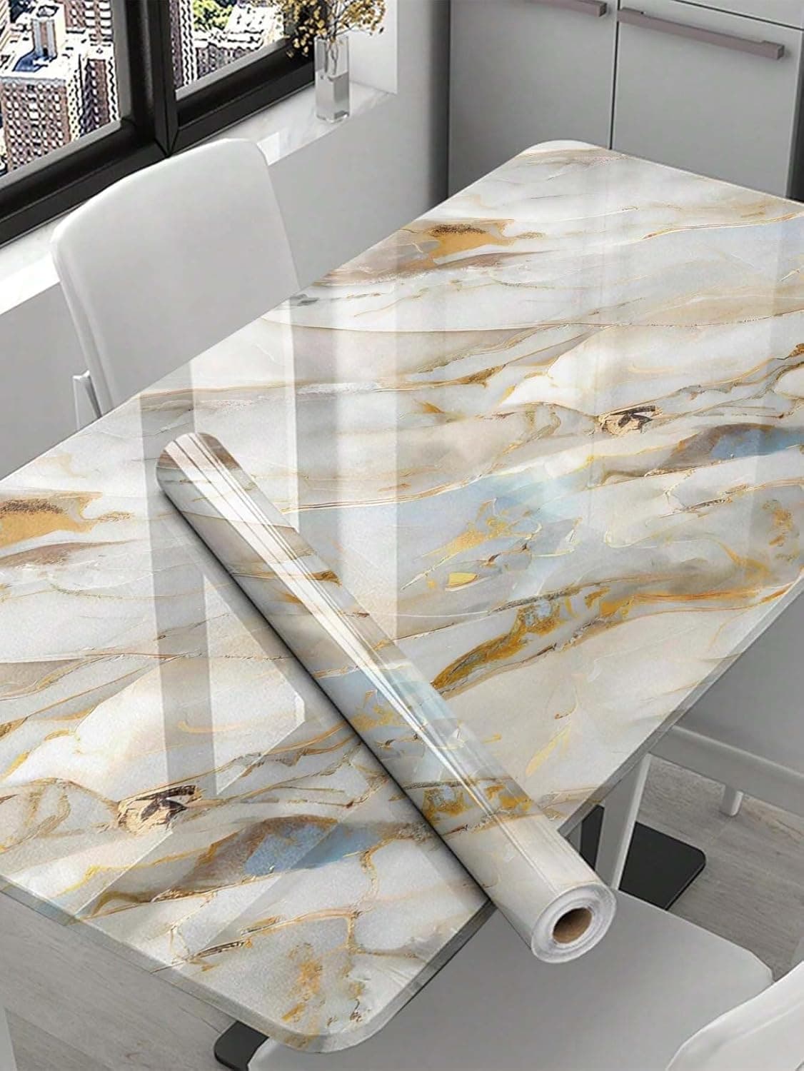 Hexon Aluminum Foil Kitchen Wallpaper Oil Proof Heat Resistant,Self Adhesive Wallpaper Sticker,Kitchen Wallpaper Waterproof for Slab,Water Proof Wallpaper for Kitchen Wall (60x200cm) (New Rose Gold)