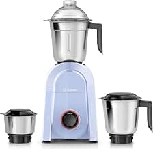 Bosch CosMixx Pro 750W Mixer Grinder | German Engineering for Powerful & Ultra Fine Grinding | 3 Leak Proof Stainless Steel Jars | 22000 RPM Heavy Duty Motor | Overload Protection (MG8413C4SI)