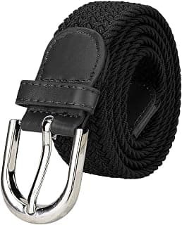 ZORO Braided Stretchable Belt for Men | Fits up to 40 Waist size (BLACK30)
