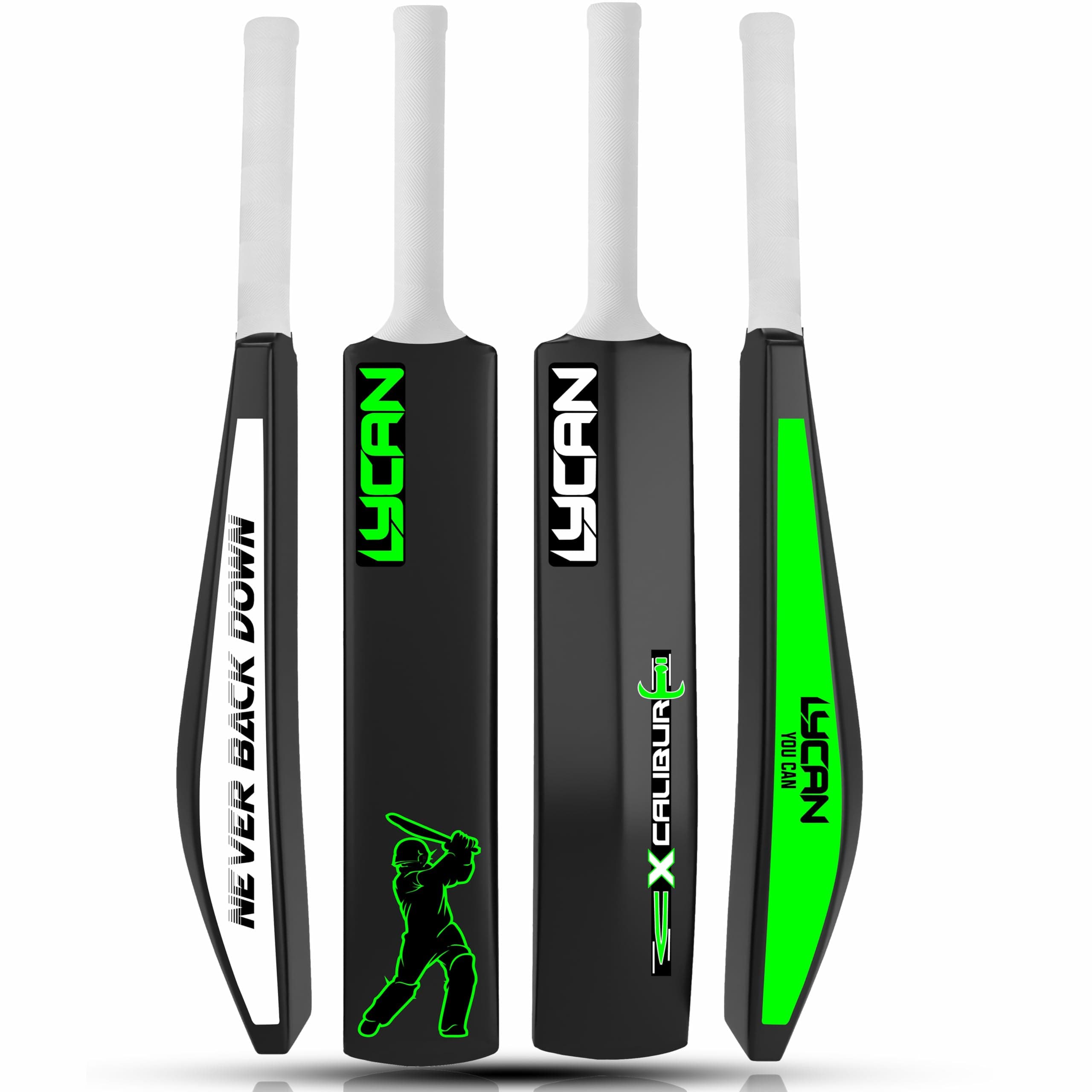 Lycan Cricket bat - Plastic Tennis Cricket Bat for Mens Heavy Plastic Cricket Bats - Full Size - Long Handle (Xcalibur)