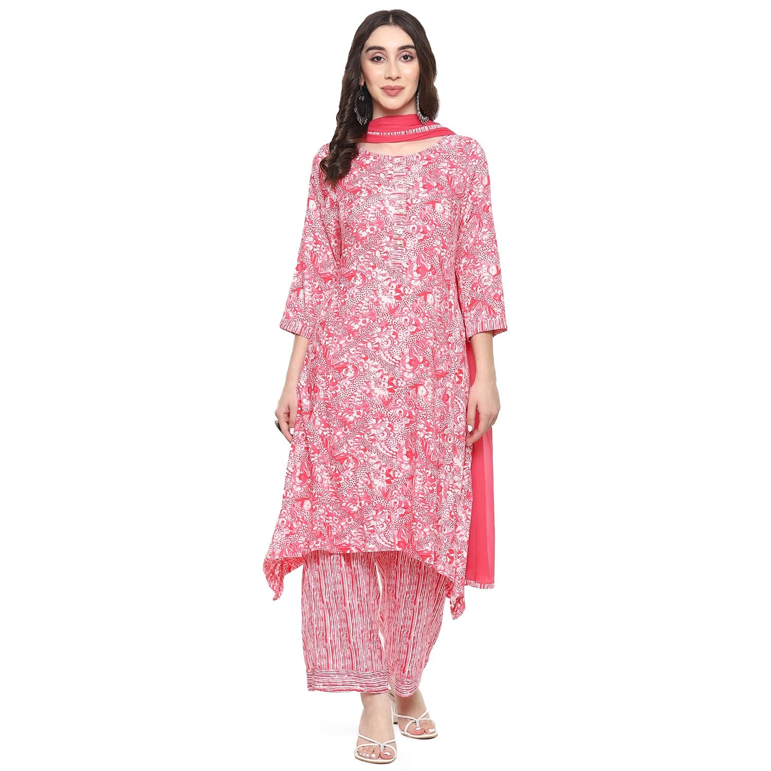 BIBA Women Rayon Straight Suit Set
