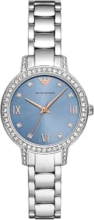 Emporio Armani Emporio Armani Stainless Steel Analog Blue Dial Women's Watch-Ar11585, Band Color-Silver