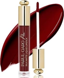 Parul Garg Beauty Silk Matte Liquid Lipstick | Long-Lasting & Smudge-Proof | Soft Matte Finish | Vegan & Clean Beauty | Hydrates with Shea Butter & Vitamin E (Primrose, 3 ml)