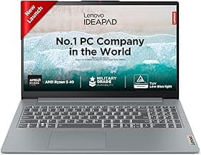 Lenovo IdeaPad Slim 3 Ryzen 5 40 15.6" (39.6cm) FHD Thin and Light Laptop (16GB RAM/512GB SSD/Integrated AMD Radeon 610M Graphics/Windows 11/Microsoft 365 Basic + Office 2024/Grey/1.6Kg), 82XQ01HQIN