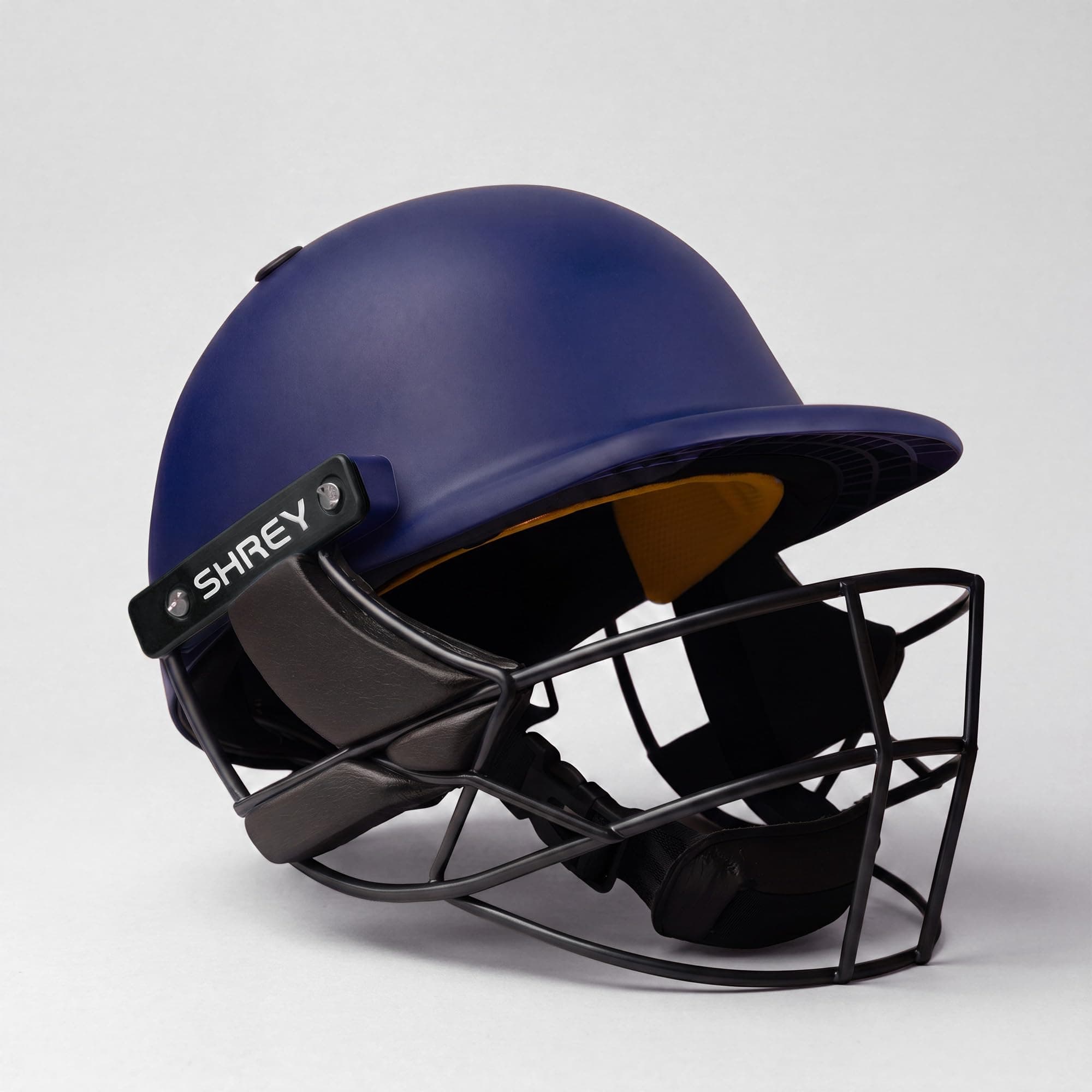 Shrey Chroma Steel (Painted) Cricket Helmet for Men's (Fixed Visor) (Navy, M)