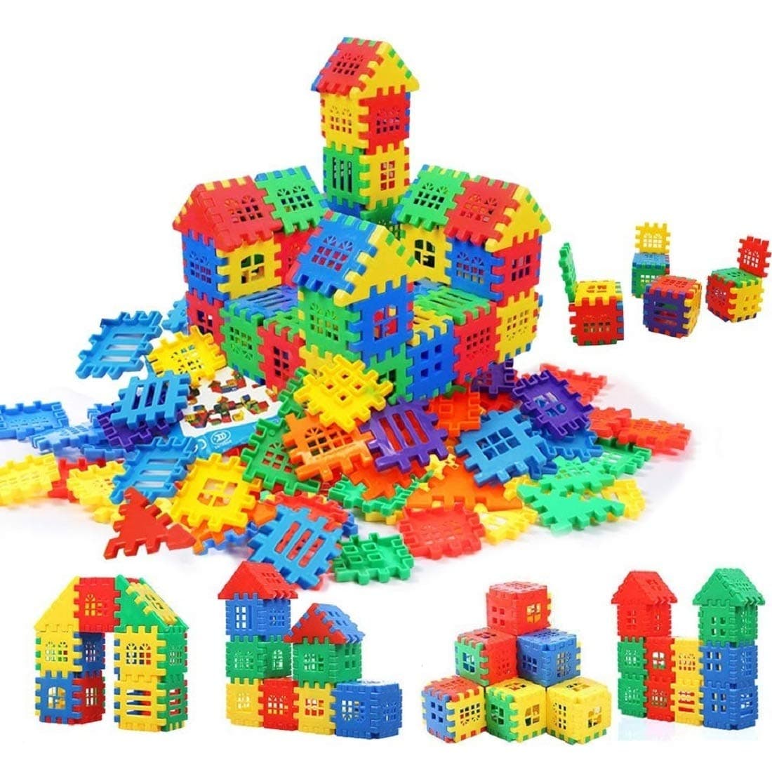 Chocozone Toys for 2 Year Old Boys & Girls (Pack of 200 Blocks STEM Educational Kids Toys Building Block) (72 Pieces House)