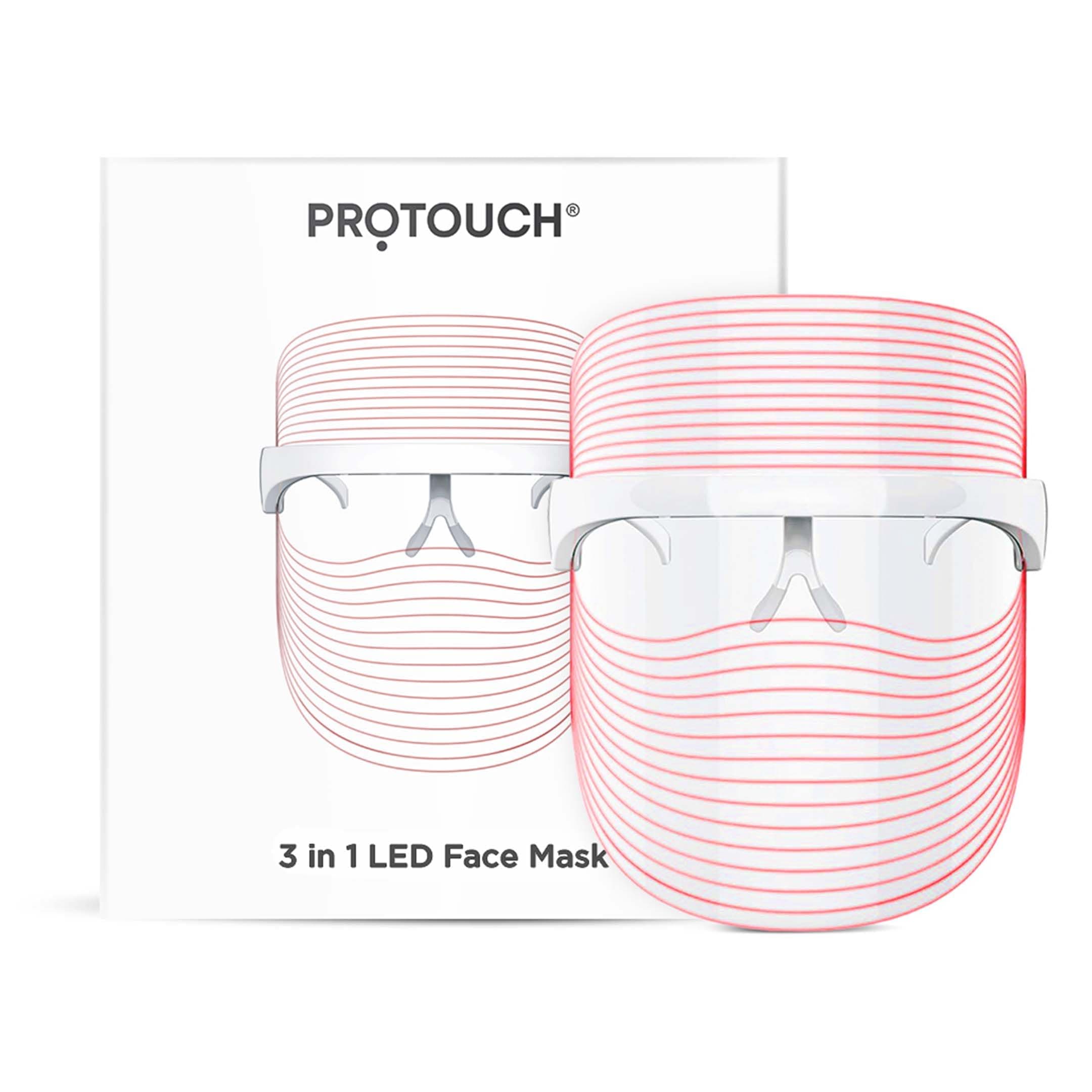 PROTOUCH 3 in 1 LED Face Mask | For Glowing & Clear Skin | Anti Acne & Anti Ageing | Facial at home | For All Skin Type | For Men & Women (unisex)