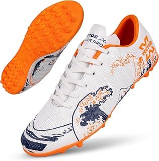 Vector X Acura Series High-Performance Athletic Football Studs|Turf Shoe|Fully Embossed Synthetic Upper+ High Strength TPU Sole|Practice & Training Footwear Sports Shoes for Boys Men Adult