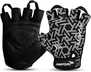 Mayor Venus Gym & Fitness Gloves (Free Size) for Men & Women, Workout Glove, Gym Accessories Men, Weightlifting Glove, Gloves for Exercise (Grey/Black)
