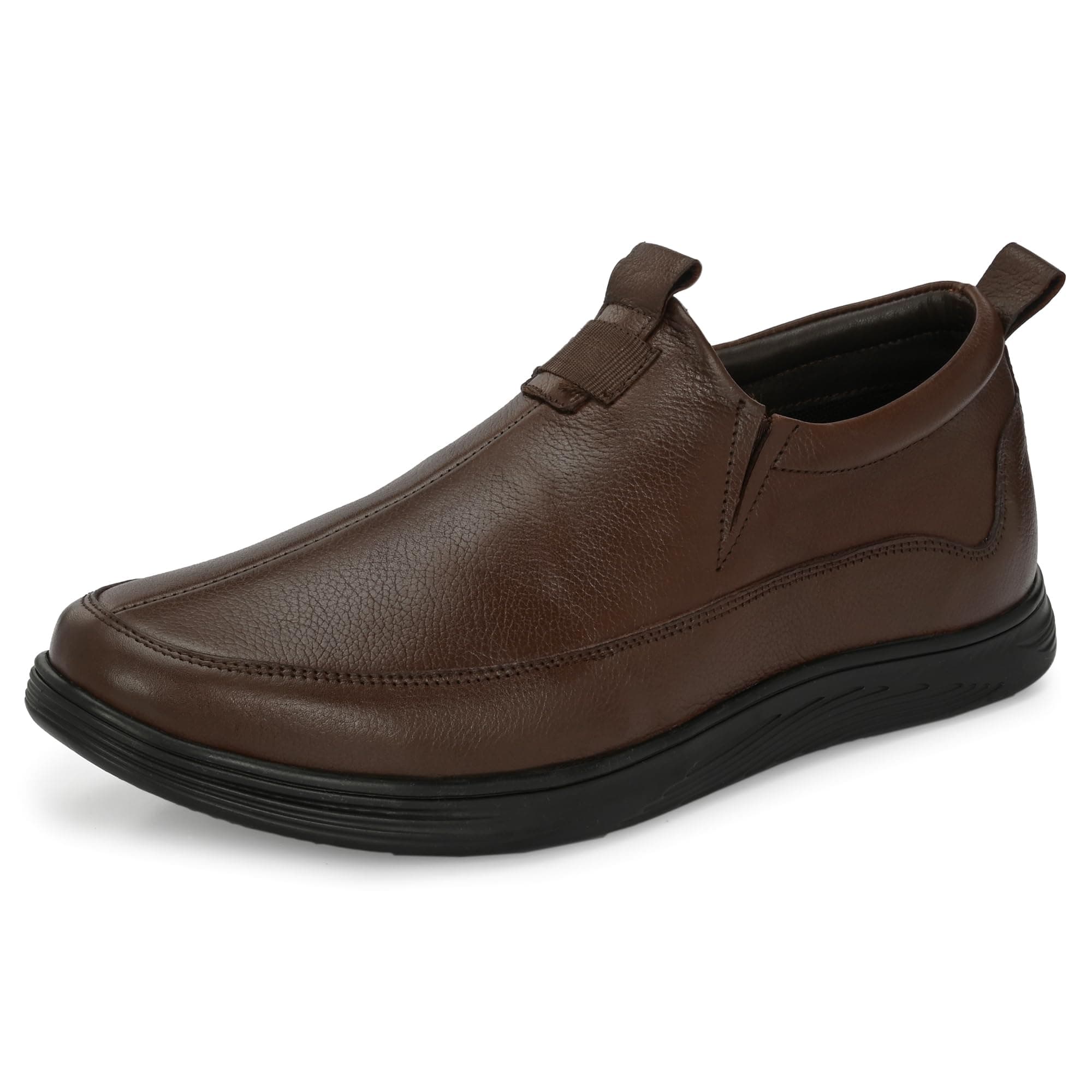 Blue Leather by Centrino Genuine Leather Men's Slip On| Moccasins Non-Slip|Loafer Comfy Lightweight |Round Toe Slip-On Shoes |Trendy Non Lace-Up Design | Stylish with Soft Cushioned Insole (3954)