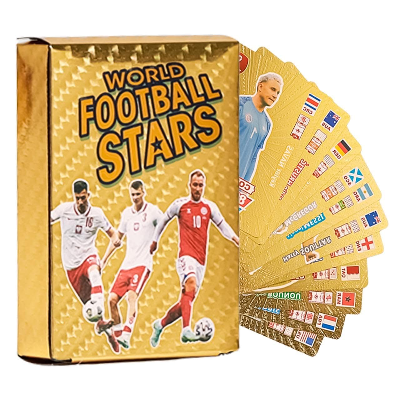 PN AVAN Card Set – 55 Rare Unofficial VMAX GX VSTAR Cards | Shiny Battle Trading Card for Kids & Collectors | Gift Pack - Gold (Football-Gold)