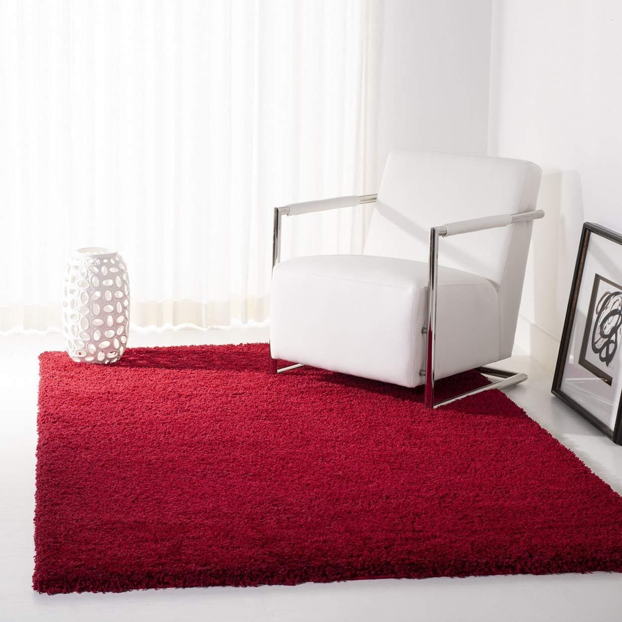 Carpet for Living Room, Bedroom and Hall Handmade Microfiber Cozy Soft and Fluffy Shaggy Area Rug with 2 inch Thick Anti Skid Carpet 3x5 feet Rug5