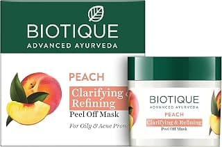 Biotique Bio Peach Clarifying and Refining Peel Off Mask for Oily and Acne Prone Skin, 50g